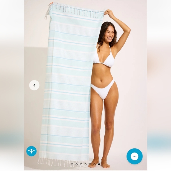 NWT Seafolly Blue and White Beach Towel Set - Picture 6 of 7